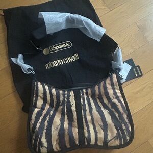 Roberto Cavalli x Le Sportsac animal print bag